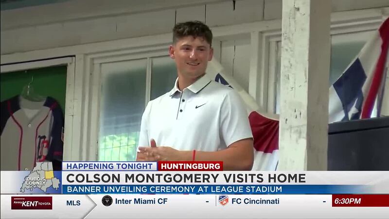 Montgomery home for banner unveiling at Bomber's Stadium