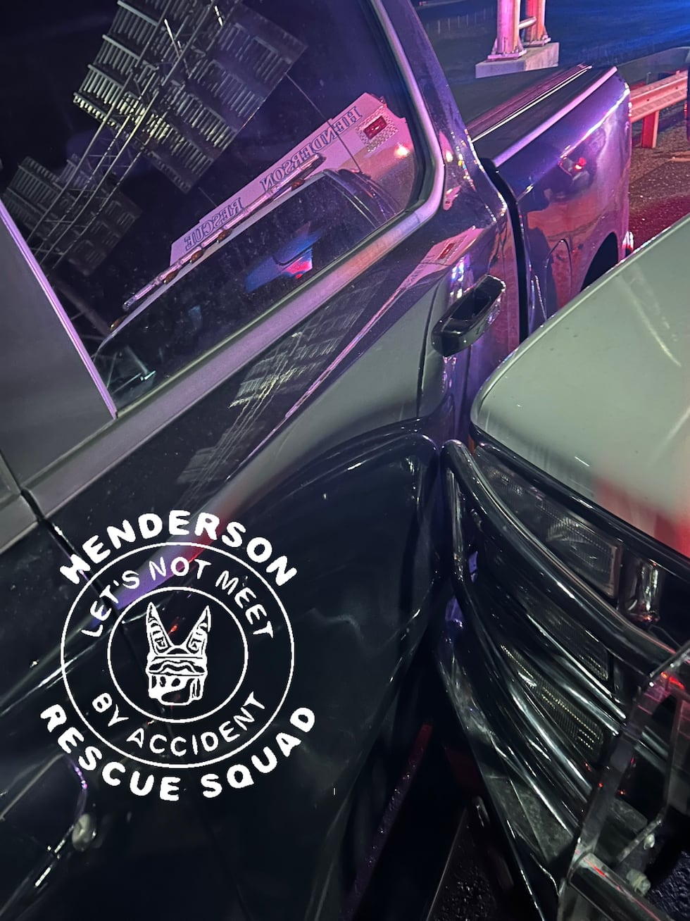Car hits Rescue Squad vehicle responding to accident, emergency crew ...