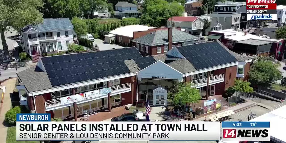 Town of Newburgh installs solar panels in popular spots
