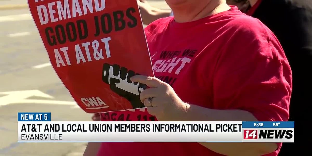 AT&T union members in Evansville host informational picket for better ...