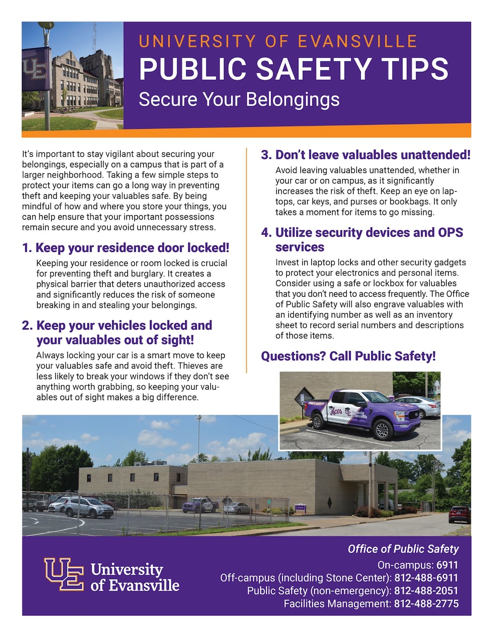 University of Evansville issues urgent warning after vehicle break-ins on campus
