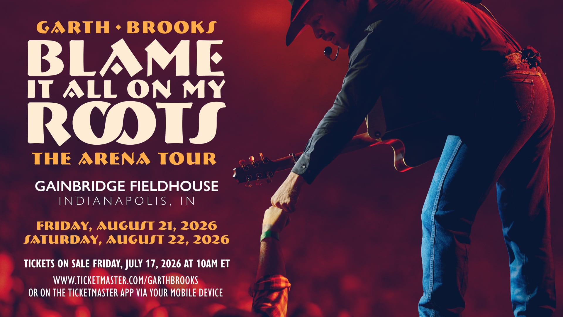 Garth Brooks to kick off Blame It All On My Roots Tour in Indianapolis