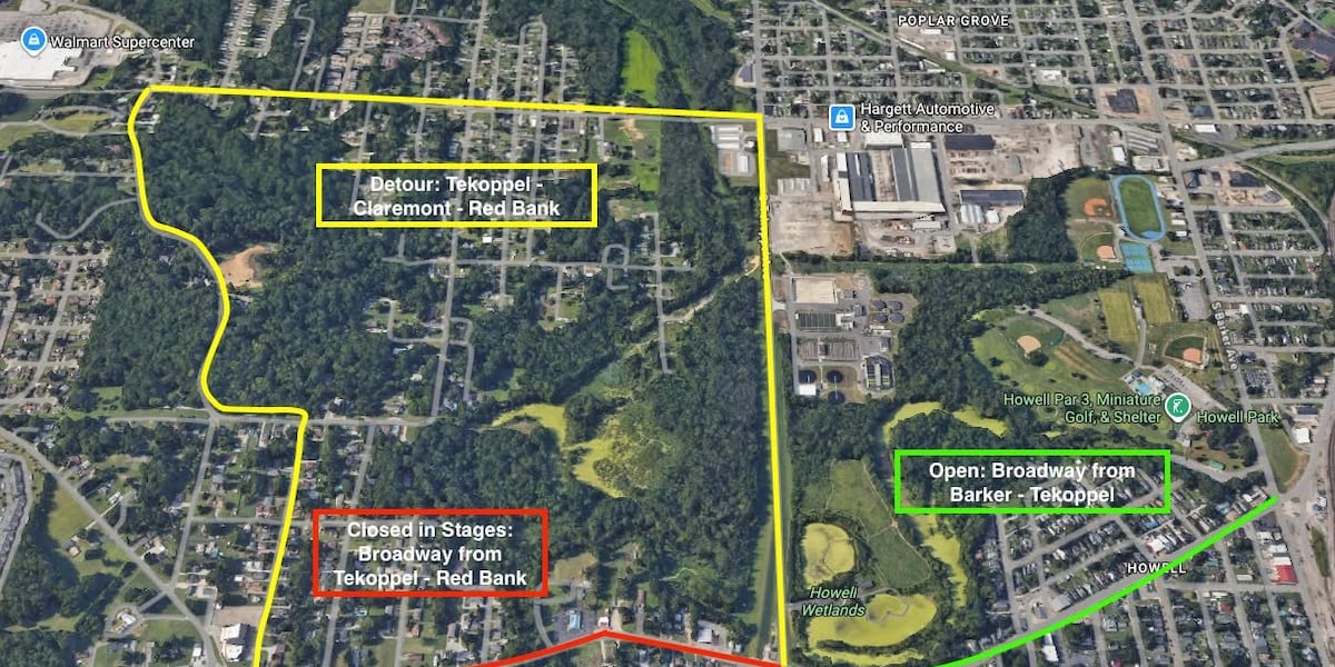 Broadway Avenue closure shifting as water line work continues in Evansville