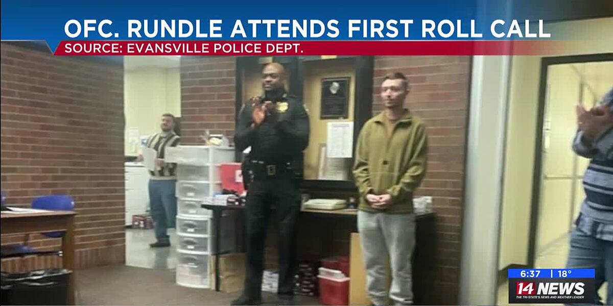 Kevin G Rundle Officer Rundle attends first roll call after being seriously hurt in crash