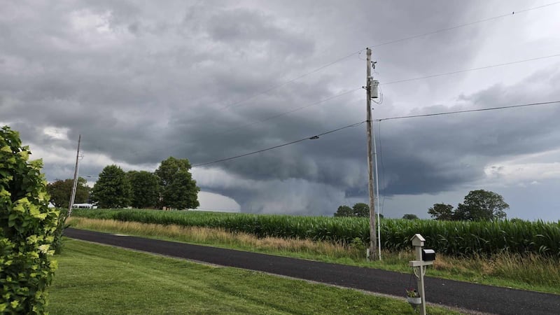 North of Poseyville at 7 p.m.