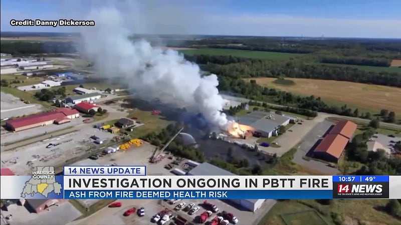 Officials determining environmental, community impact after chemical fire in Warrick Co.
