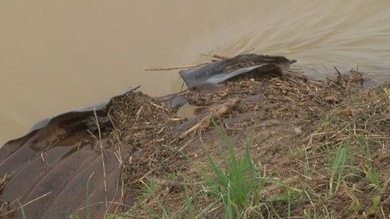 The culvert the man was holding onto (WFIE)