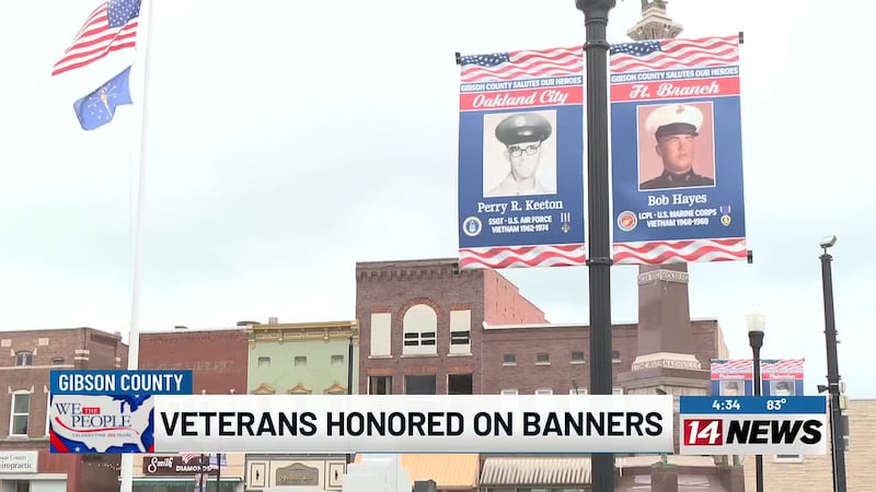 Veterans honored on banners in Princeton, Ind.