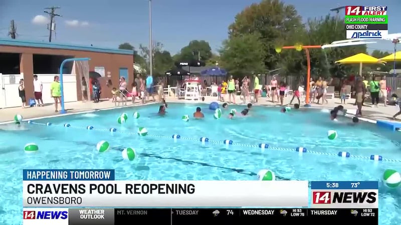 Craven’s Pool set to open Wednesday after mechanical delay