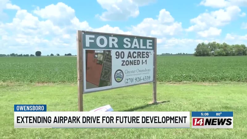Extending Airpark Drive for future development in Owensboro