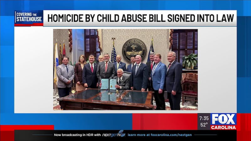 Bill expanding Homicide by Child Abuse statute signed into law